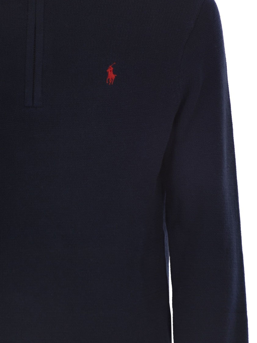 Polo Ralph Lauren Cotton Jumper With Zip Fastening