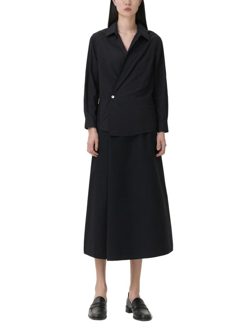 Alexander Wang Long Wrap Buttoned Waist Shirt Dress