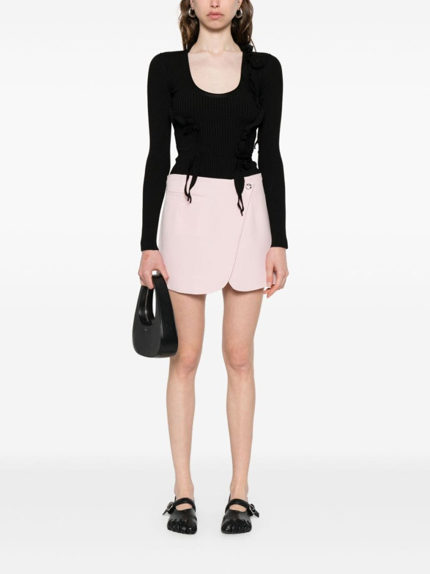 Coperni Scoop Neck Top With Decorative Ruffles