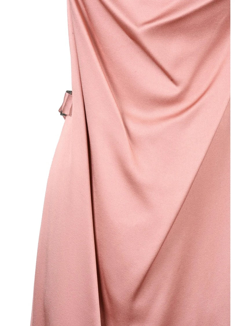 Vivienne Westwood Storm Midi Dress With Structured Silhouette In Old Rose