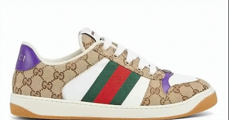 Gucci Canvas Sneakers With Signature Monogram