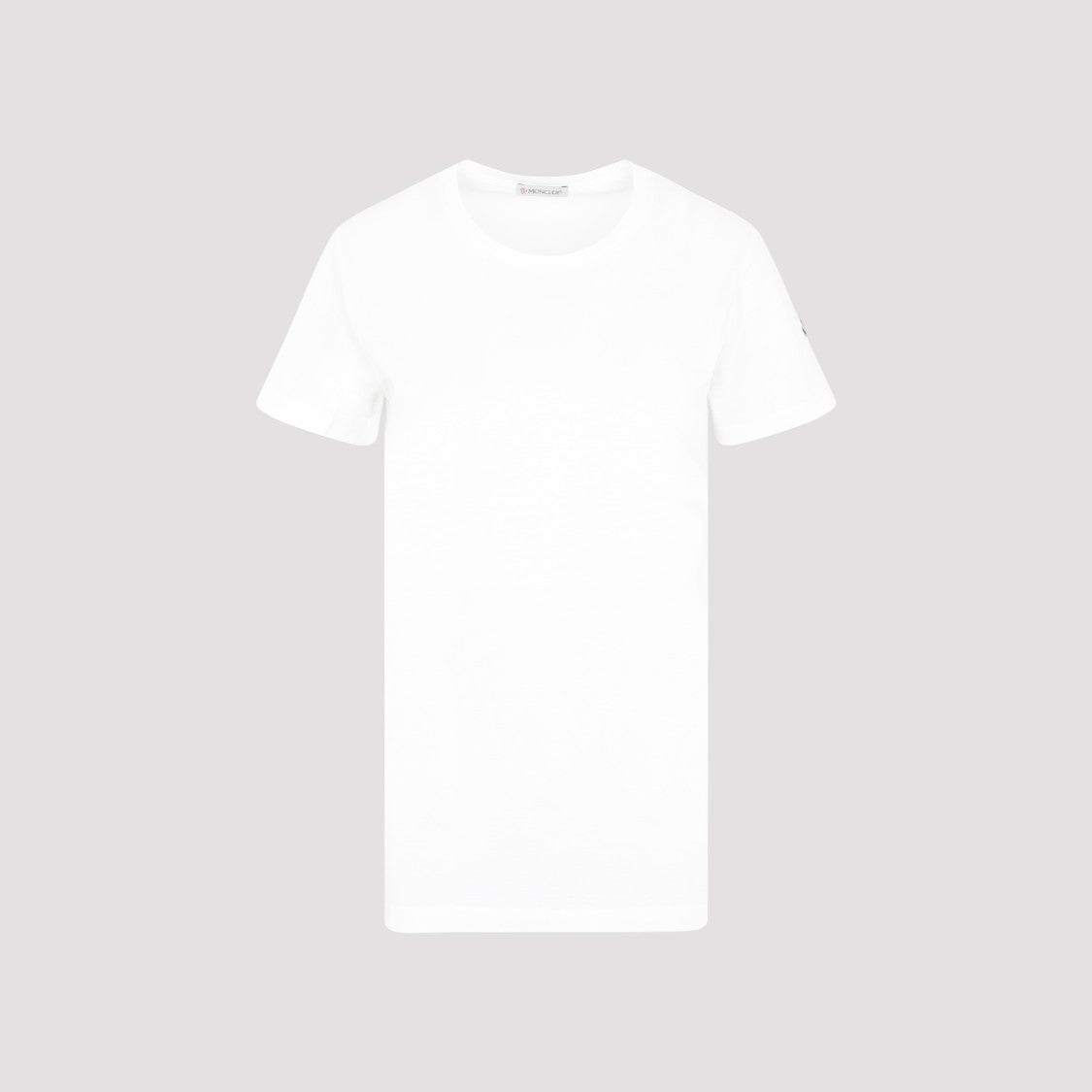 Moncler Classic Crew Neck White Cotton T-Shirt