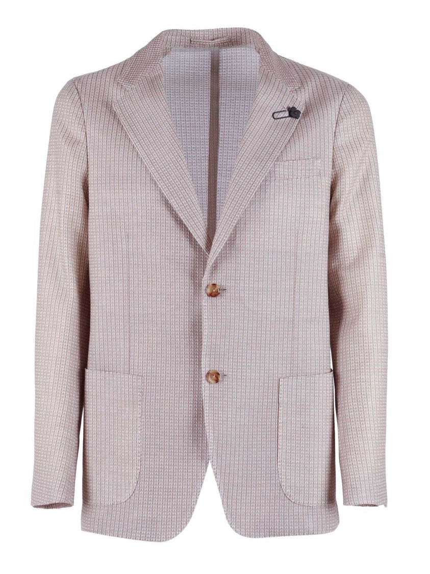 Lardini Liknit Textured Neutral Blazer