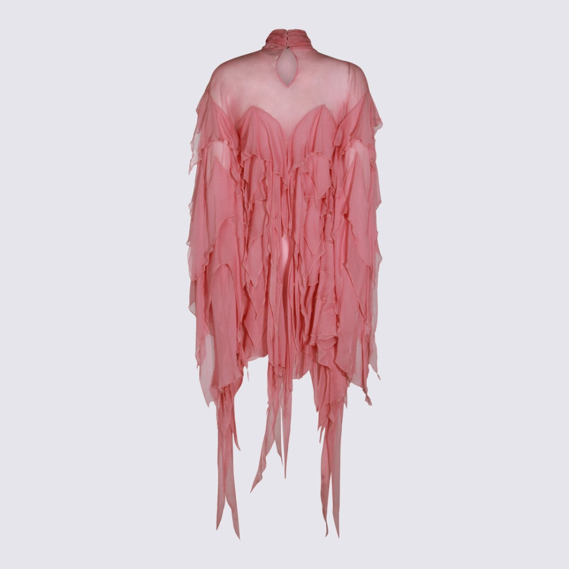 Blumarine Asymmetrical Layered Dress With Bow Tie Detail