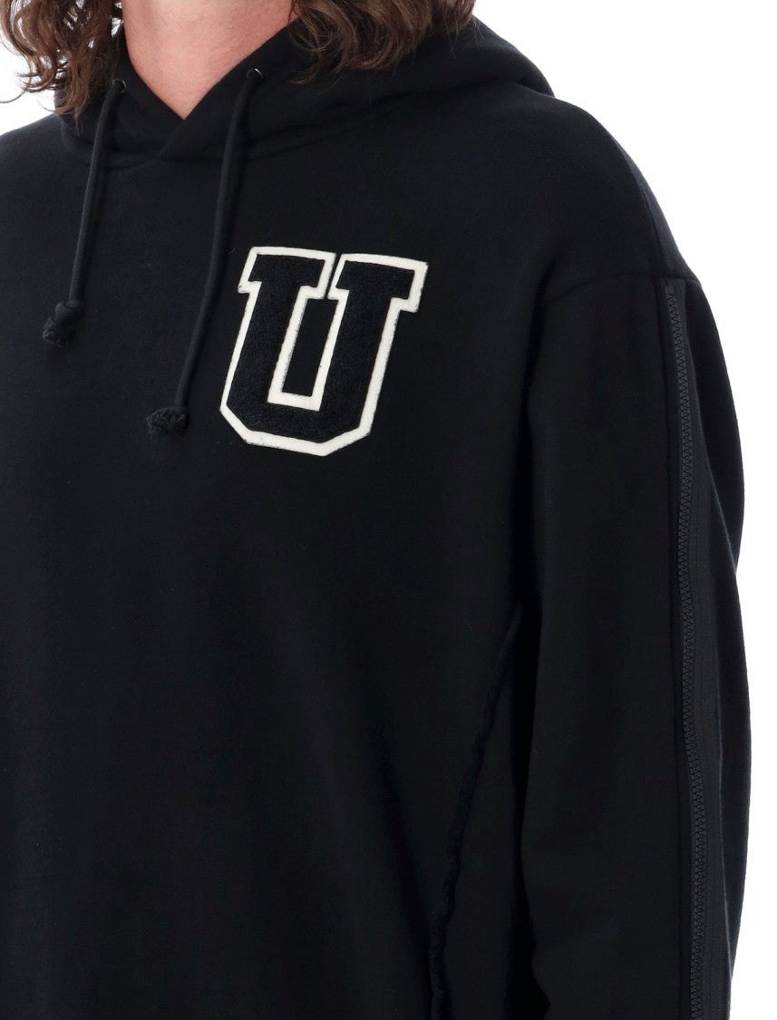 Undercover Minimalistic Black Hoodie With Bold 'U' Patch