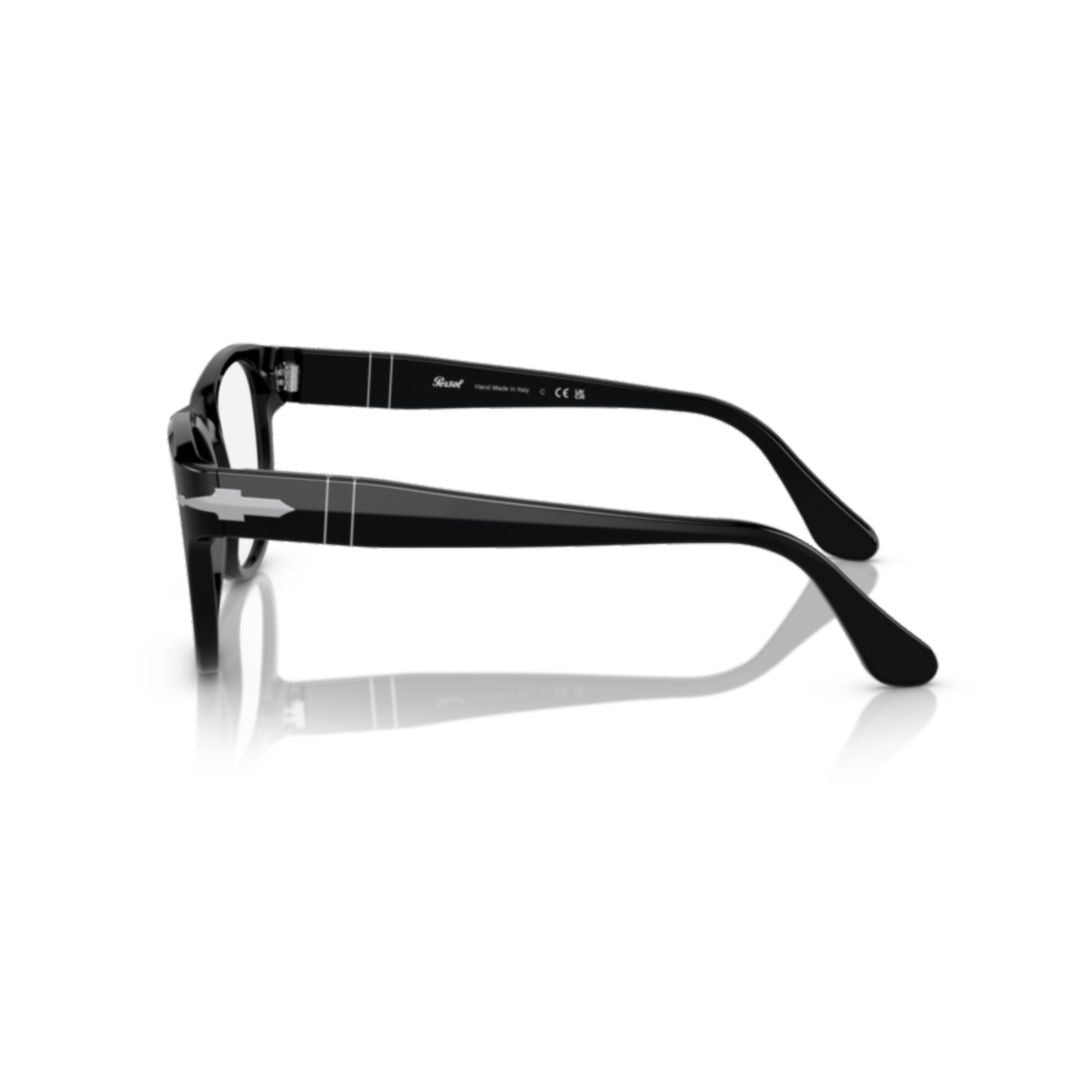 Persol 3312V Vista Glossy Black Acetate Rectangular Eyeglasses
