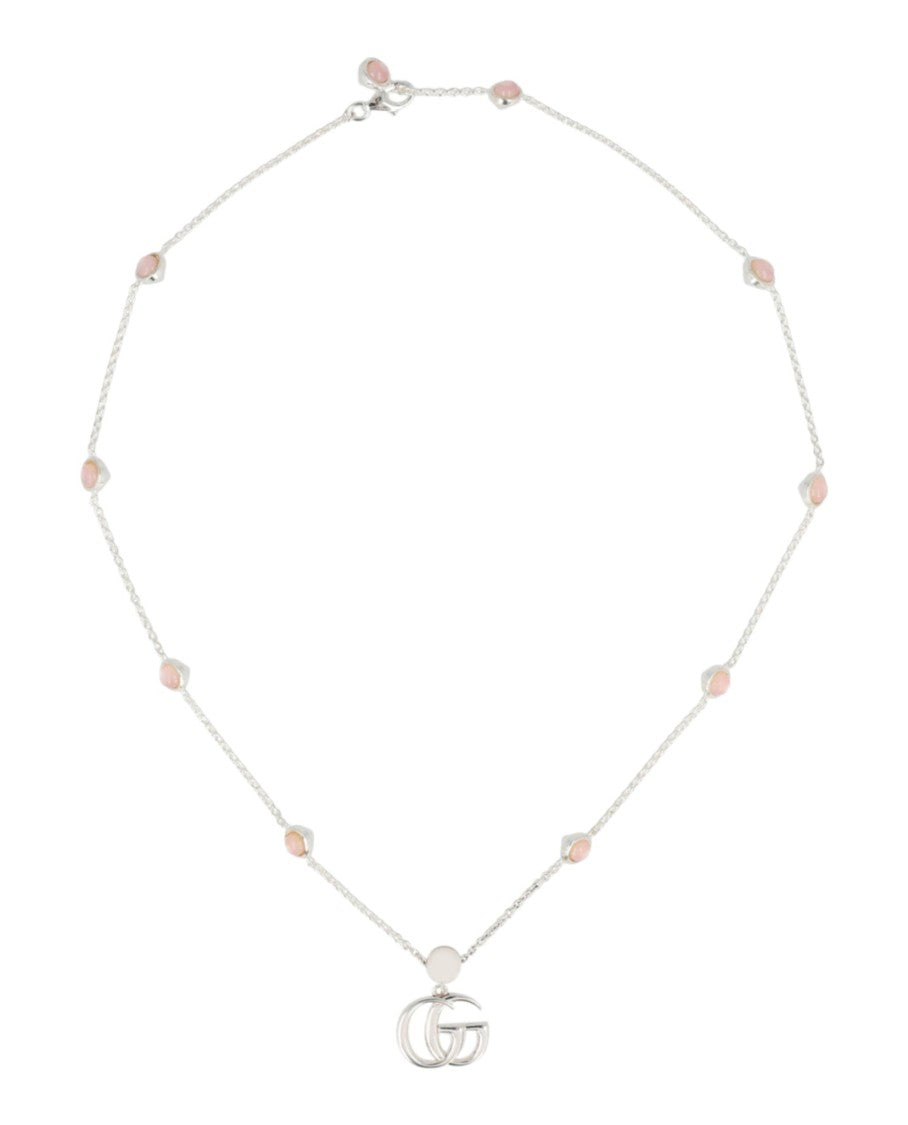 Gucci Mother-Of-Pearl Double G Necklace