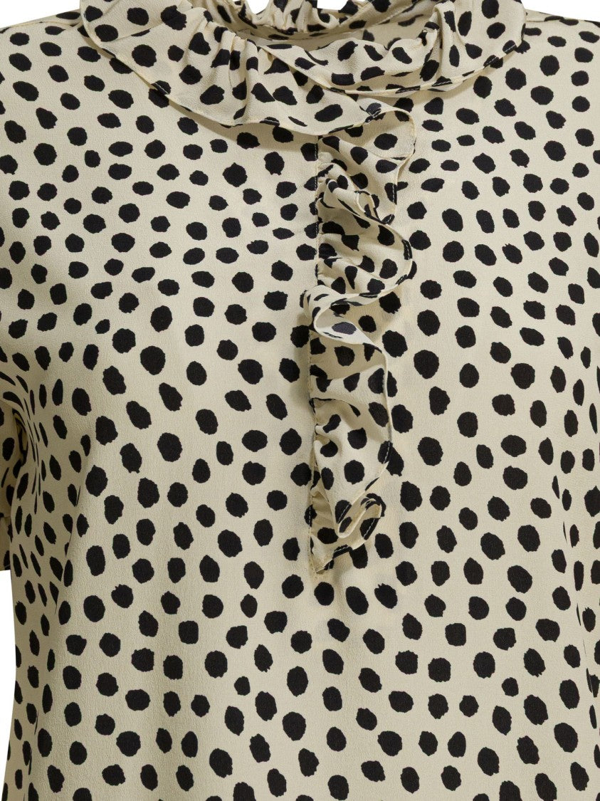 Chloé Ruffle Detail Crepe De Chine Blouse