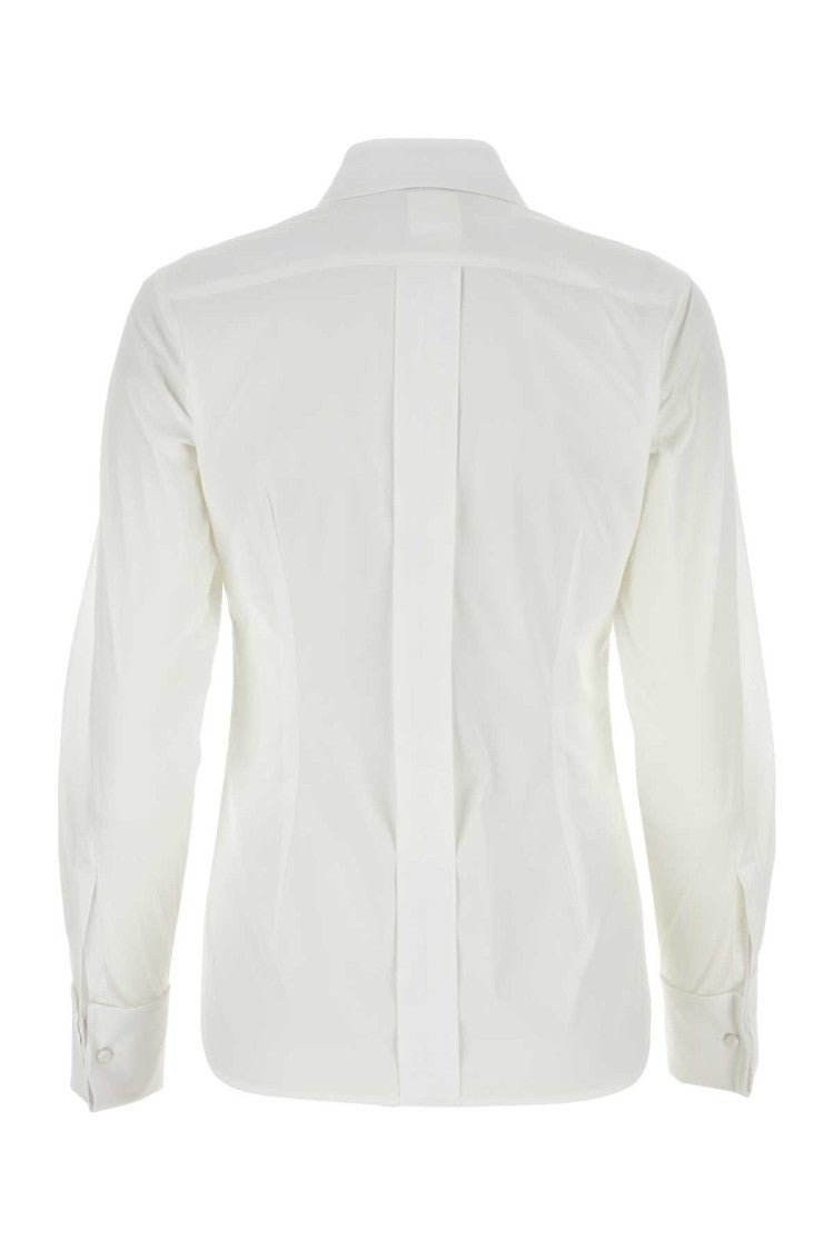 Max Mara White Stretch Poplin Shirt