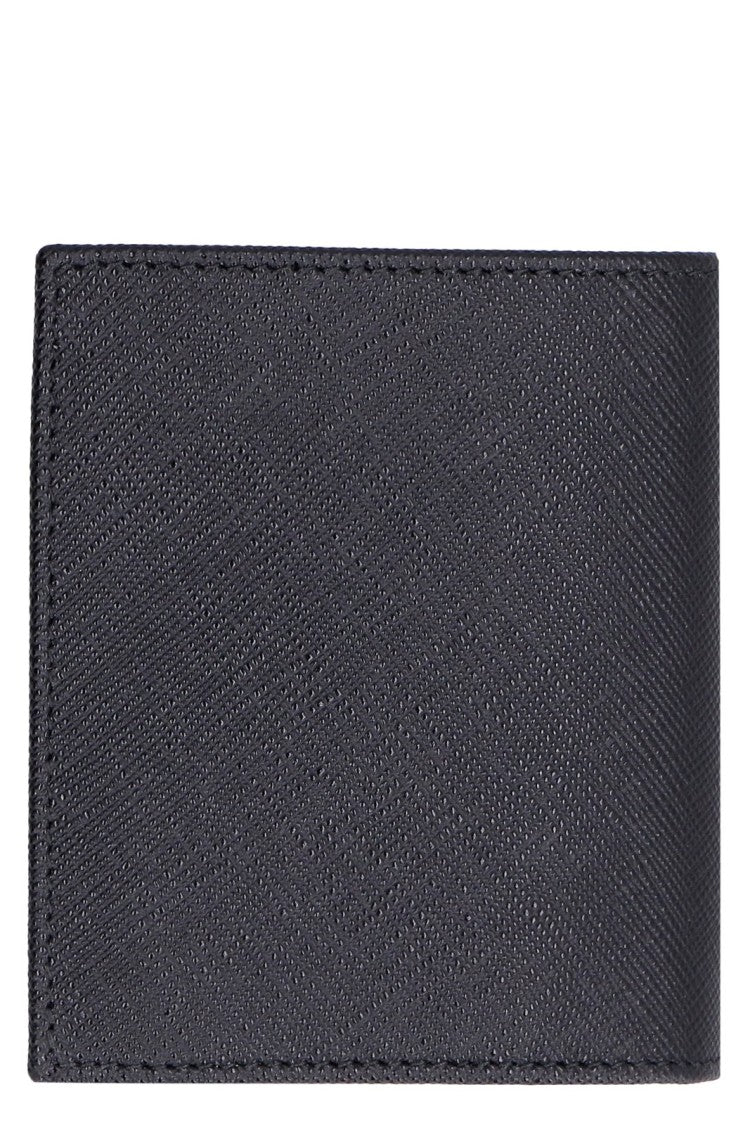 Prada Textured Cowhide Leather Bifold Wallet