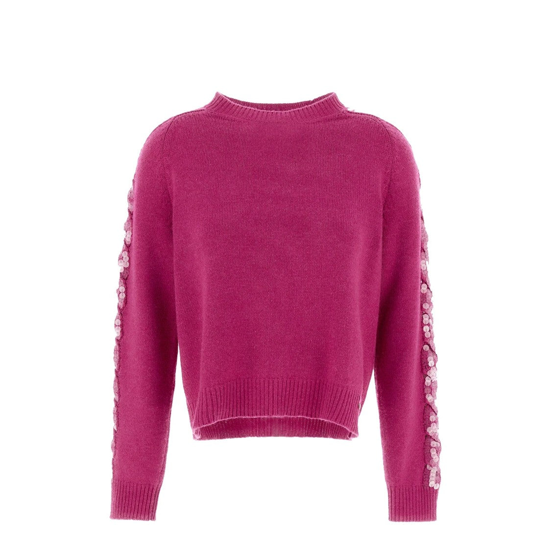 Herno Round Neck Pink Cashmere Sweater