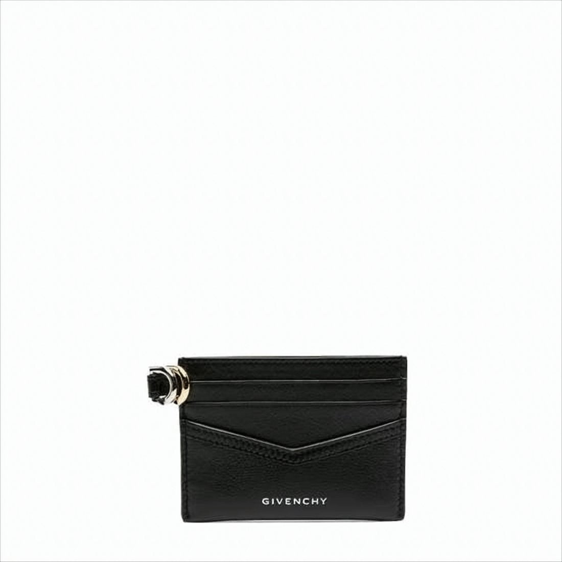 Givenchy Smooth Calf Leather Card Wallet With Gold-Tone Detail