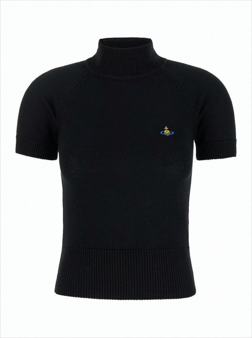 Vivienne Westwood Fitted Short-Sleeve Turtleneck Sweater