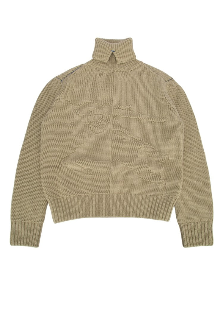 Burberry High Neck Cashmere Sweater With Textured Knit
