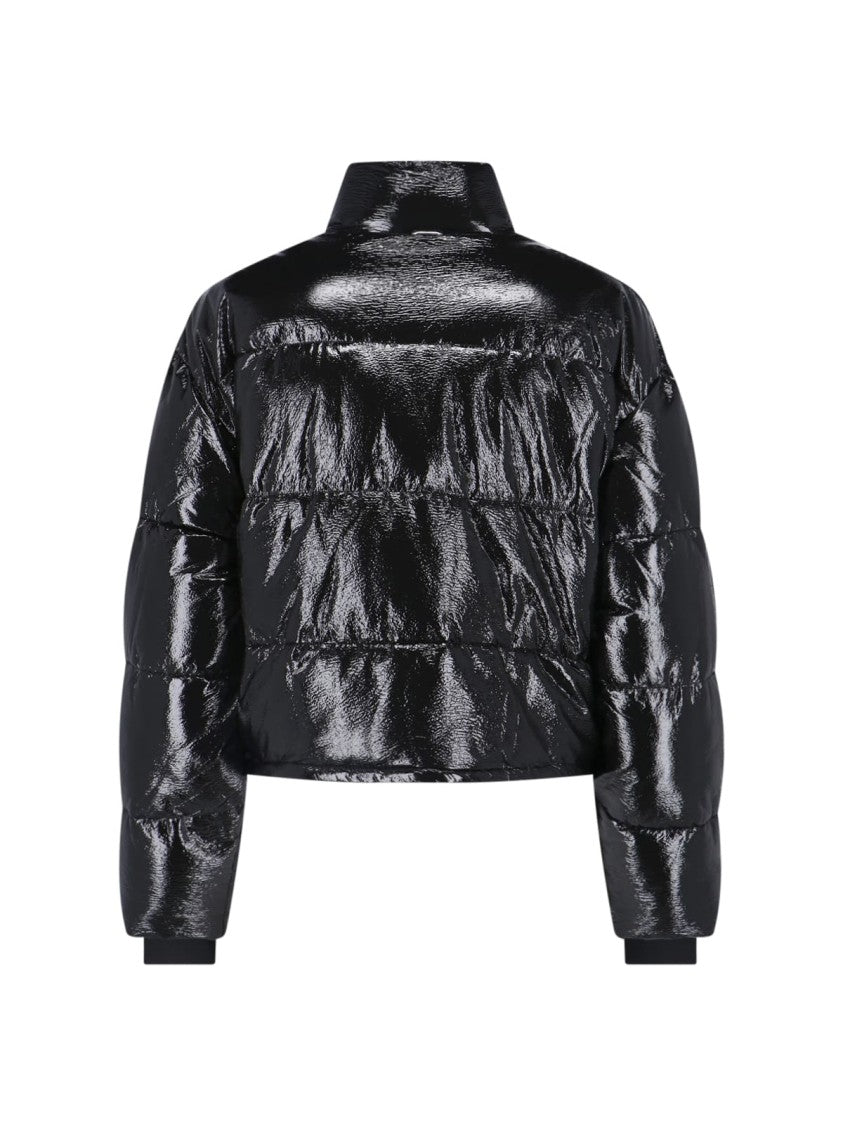 Courrèges Crop Vinyl Puffer Jacket – Black