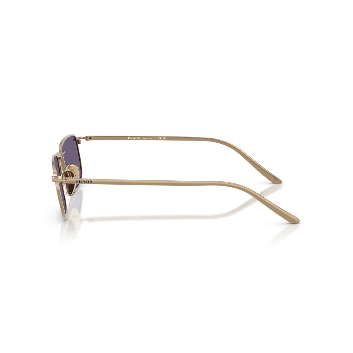 Prada 0Pr D52s Rectangular Metal Sunglasses