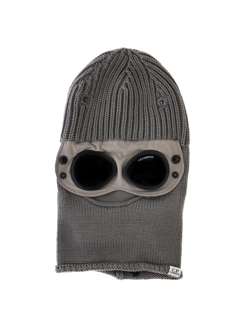 C.P. Company Taupe Goggle Knit Wool Balaclava