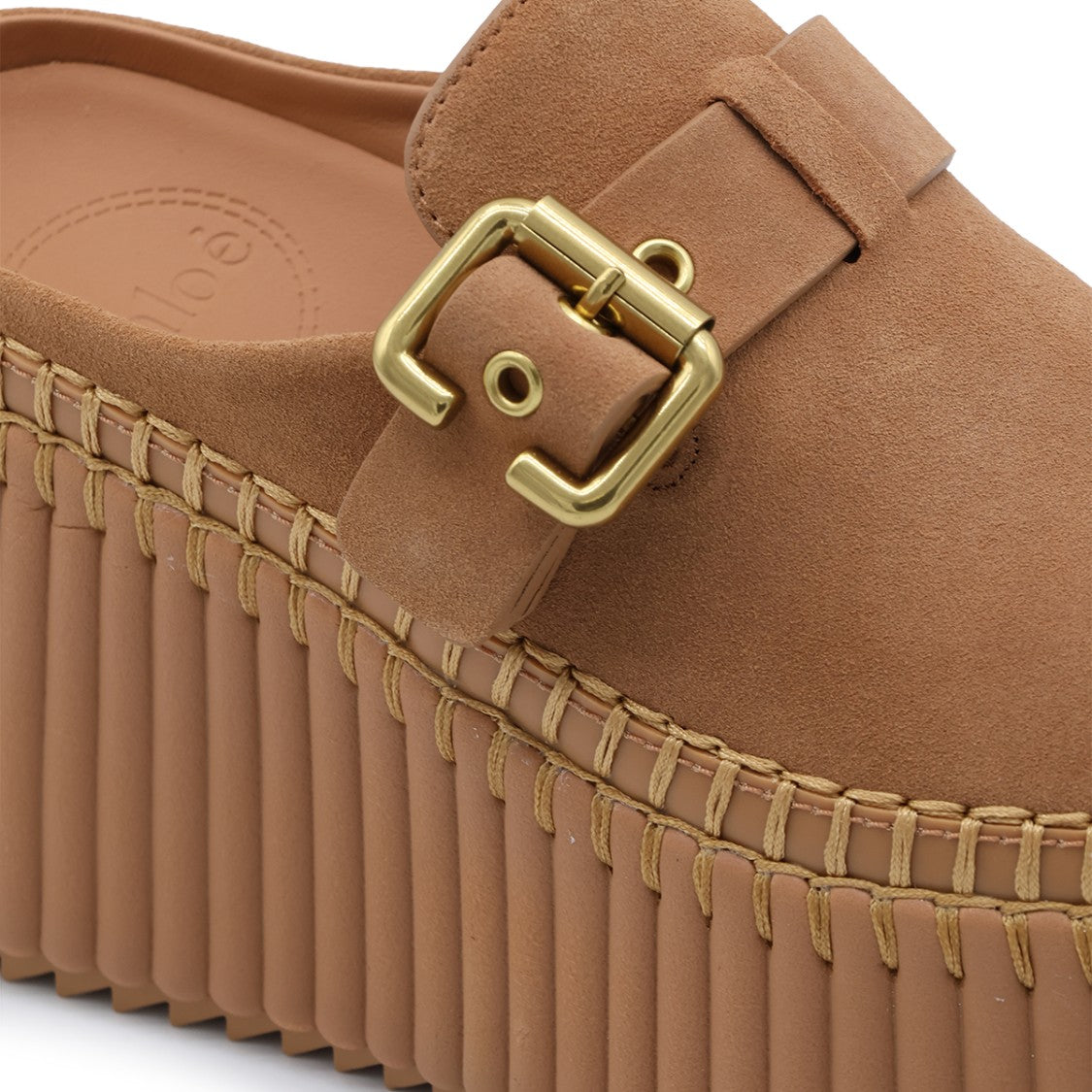 Chloé Pottery Brown Leather Sabot Sneakers