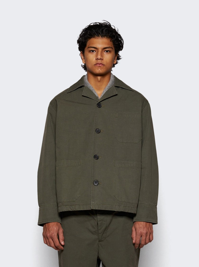 The Elder Statesman Workwear Chore Coat New Olive