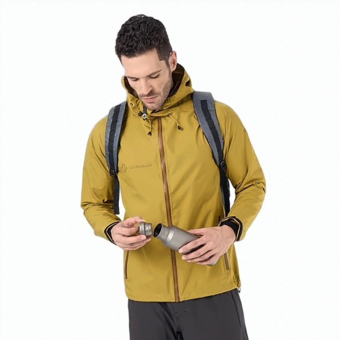 Cumulus Lightweight Brown Jacket With Adjustable Hood