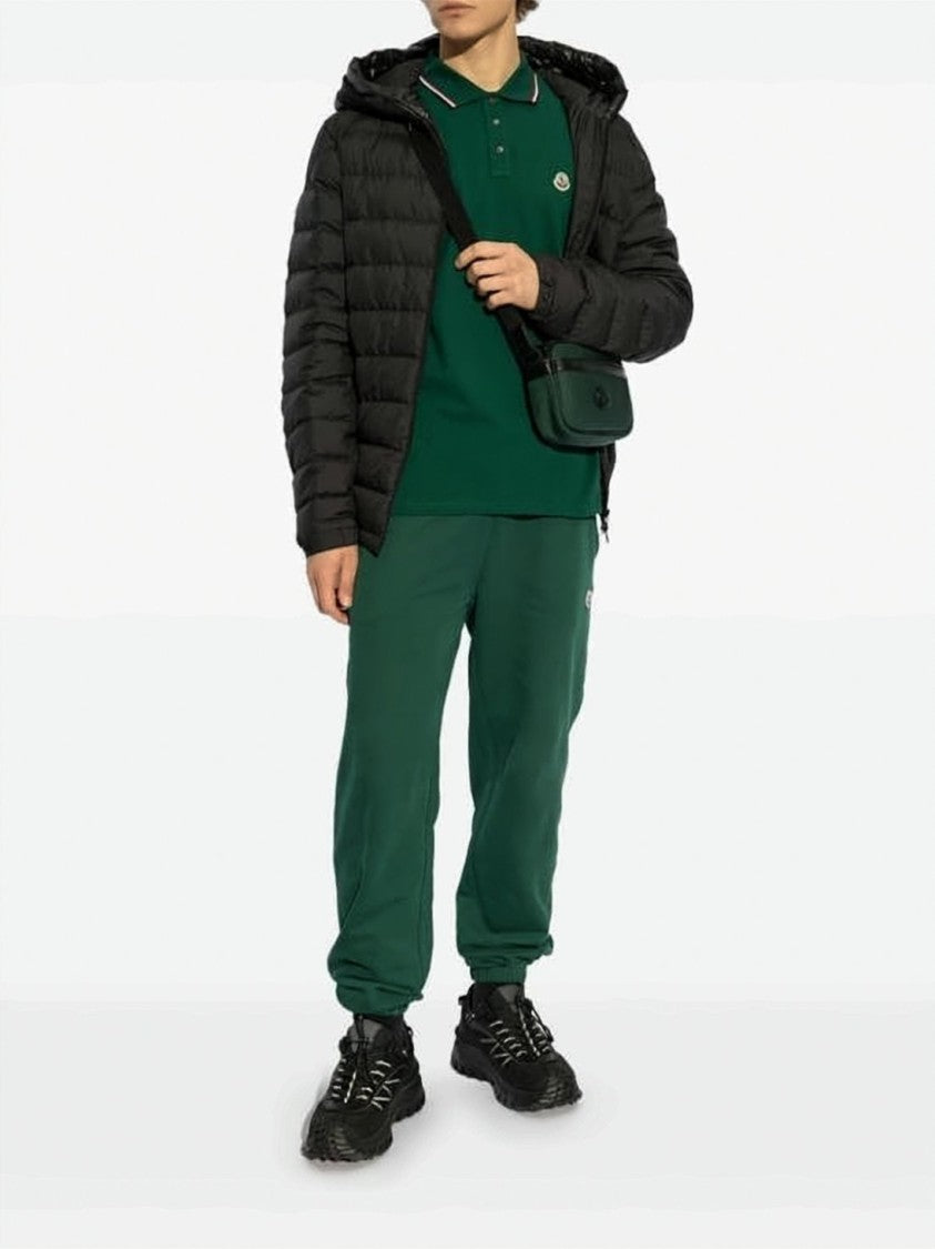 Moncler Cotton Pique Polo Shirt With Contrasting Trim Details