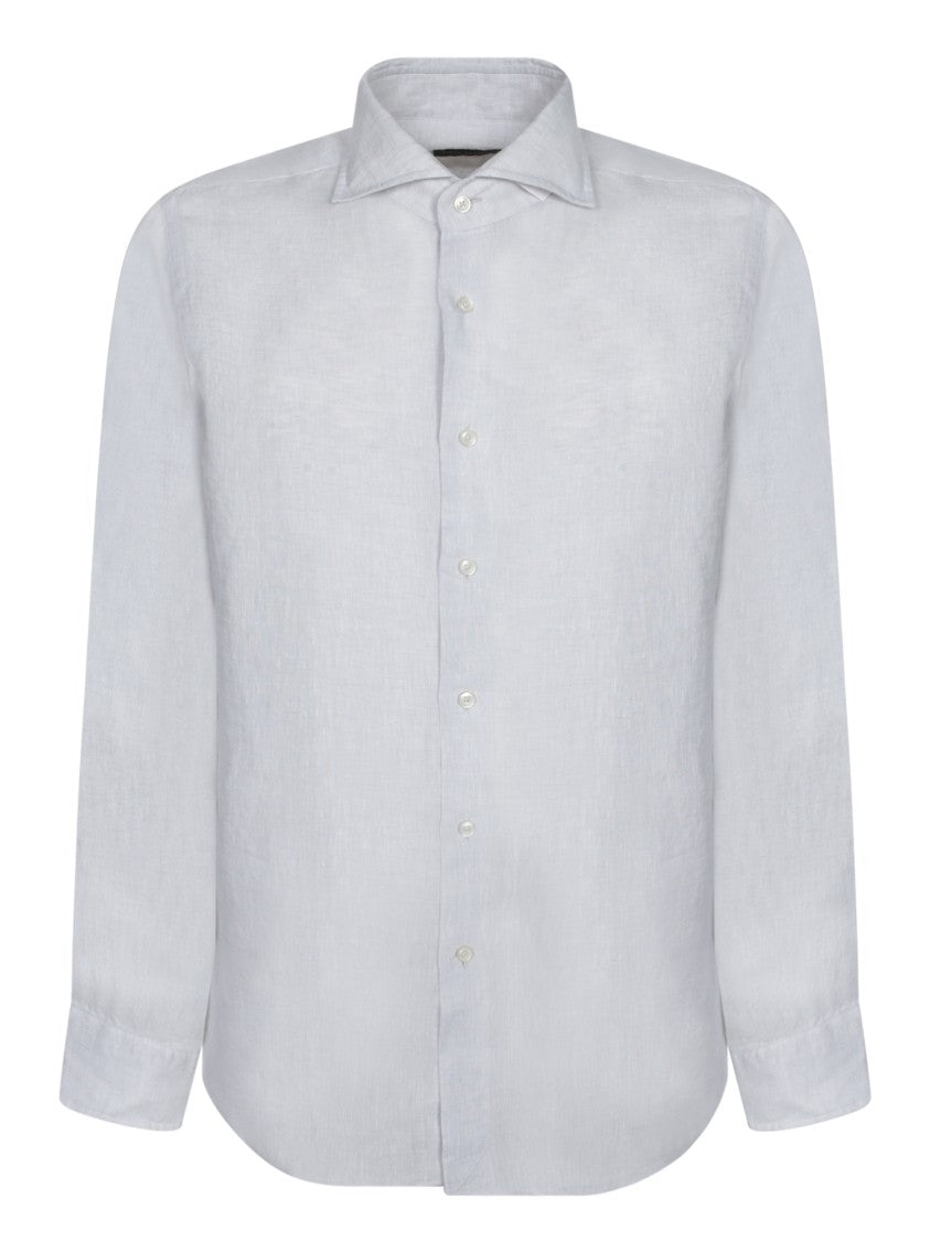 Dell'oglio Tailored Grey Linen Shirt
