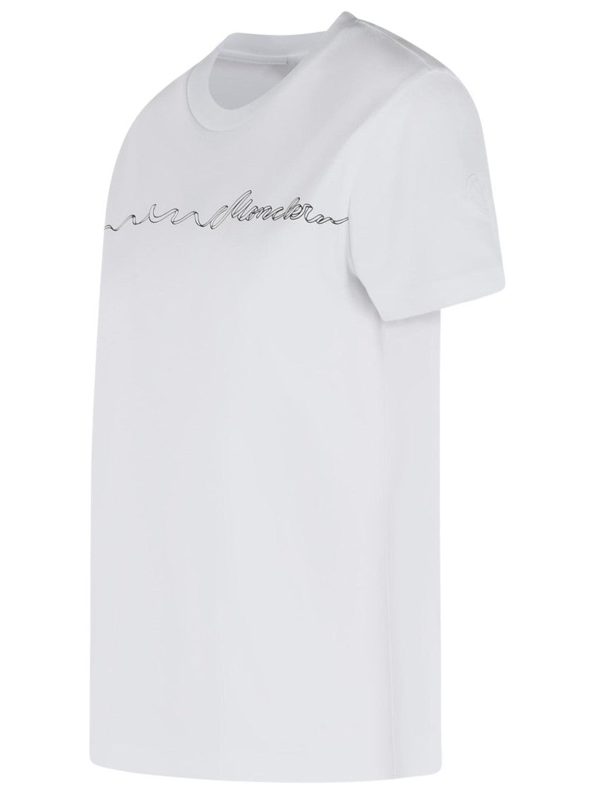 Moncler White Cotton T-Shirt