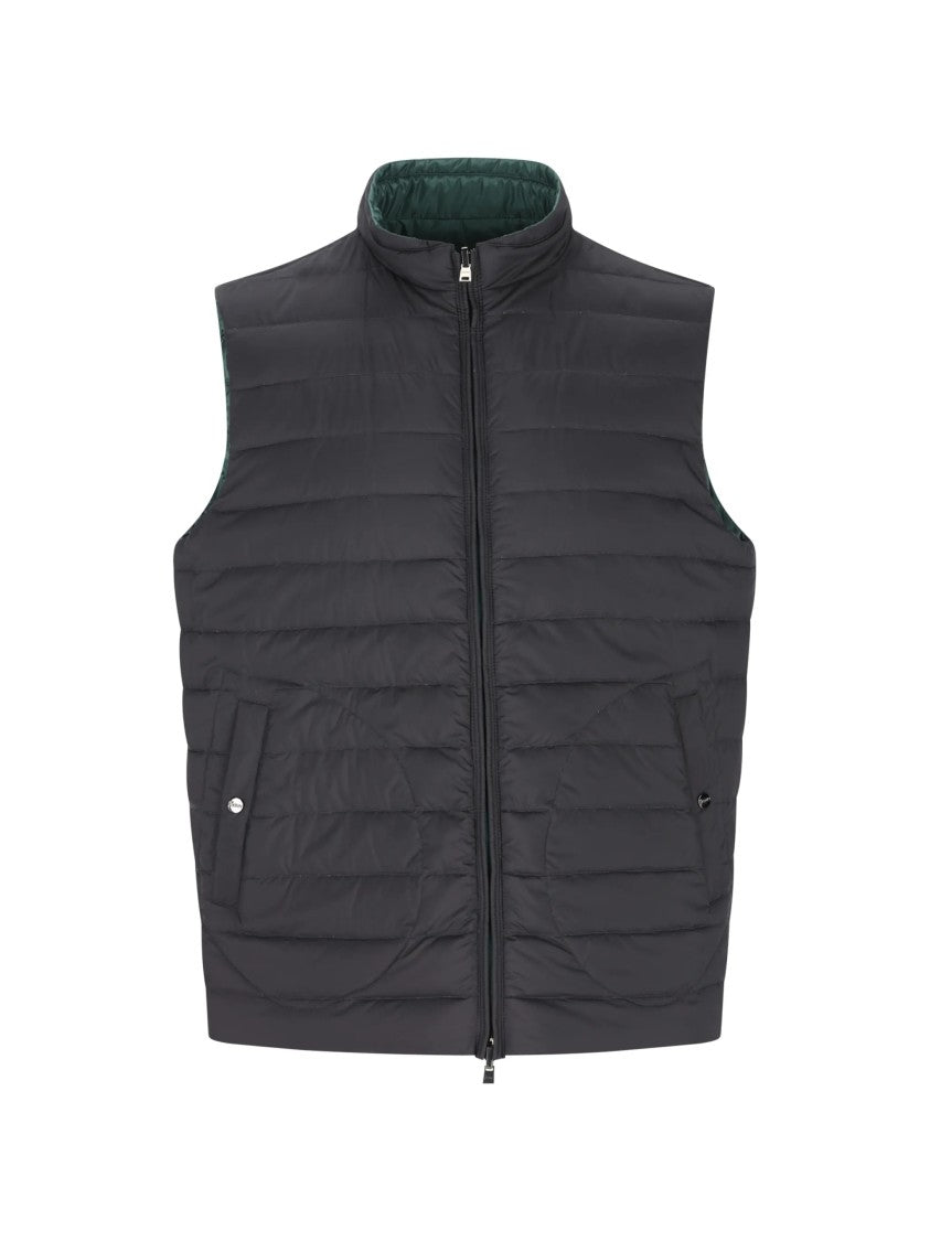 Herno Green Piumino Reversibile Smanicato Puffer Vest