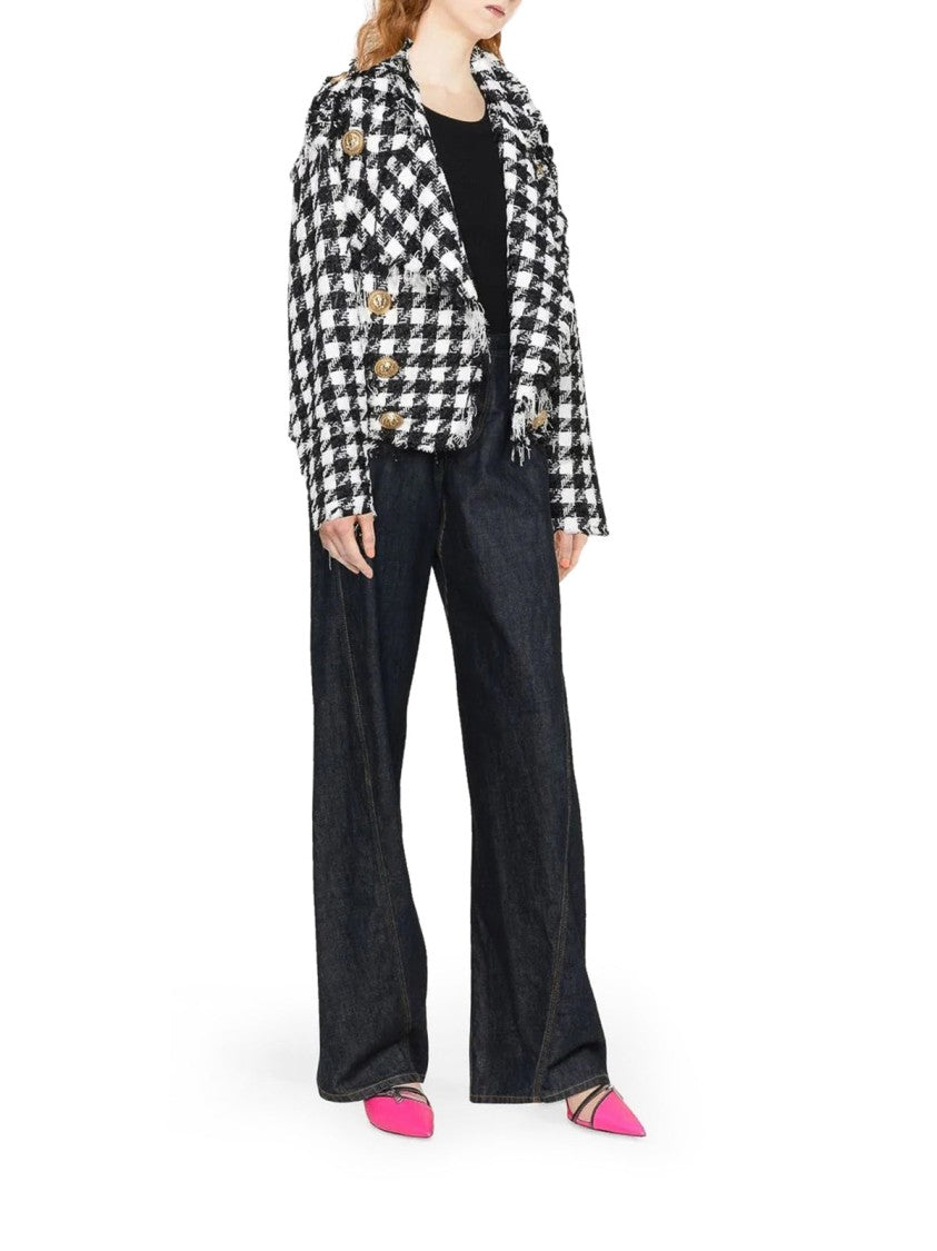 Balmain Frayed Tweed Jacket