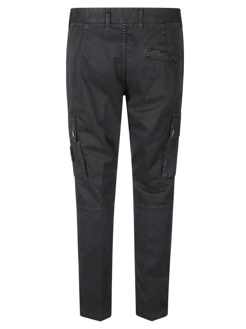 Stone Island Straight-Leg Cargo Trousers With Subtle Sheen And Functional Pockets