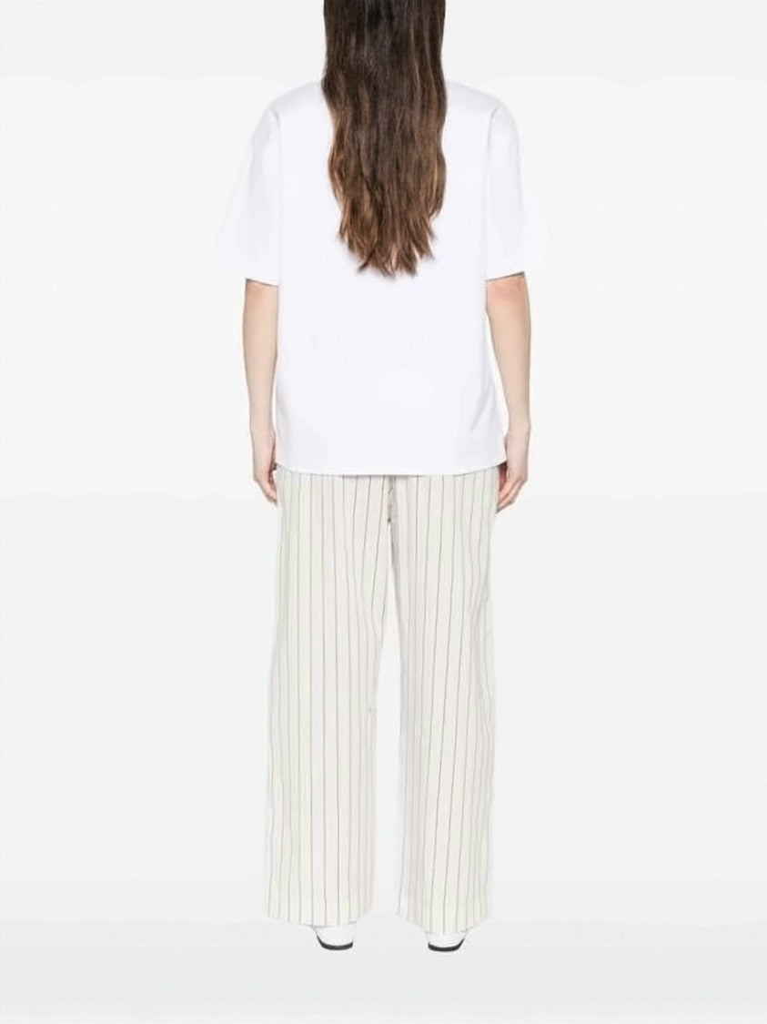 Ganni Embroidered Logo Short-Sleeved T-Shirt