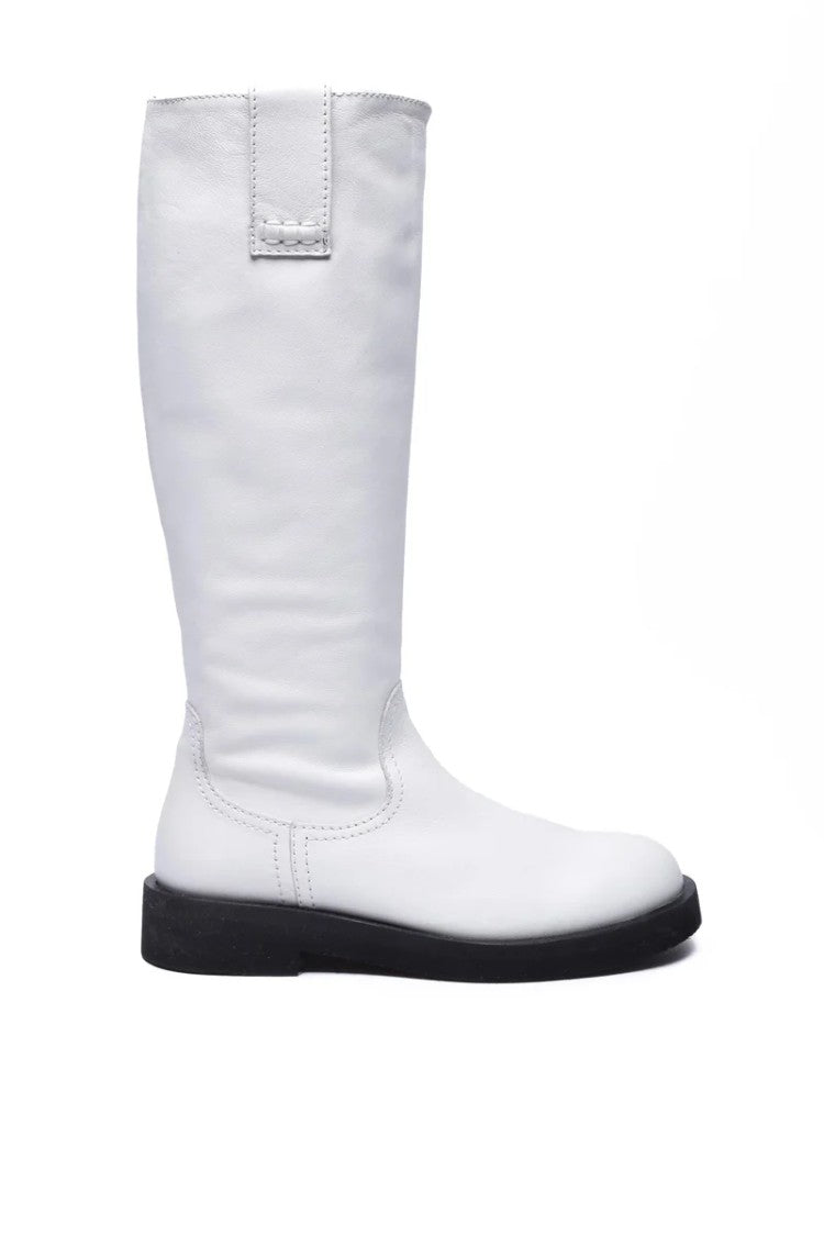 Guglielmo Rotta Leather Boots Rubber - White