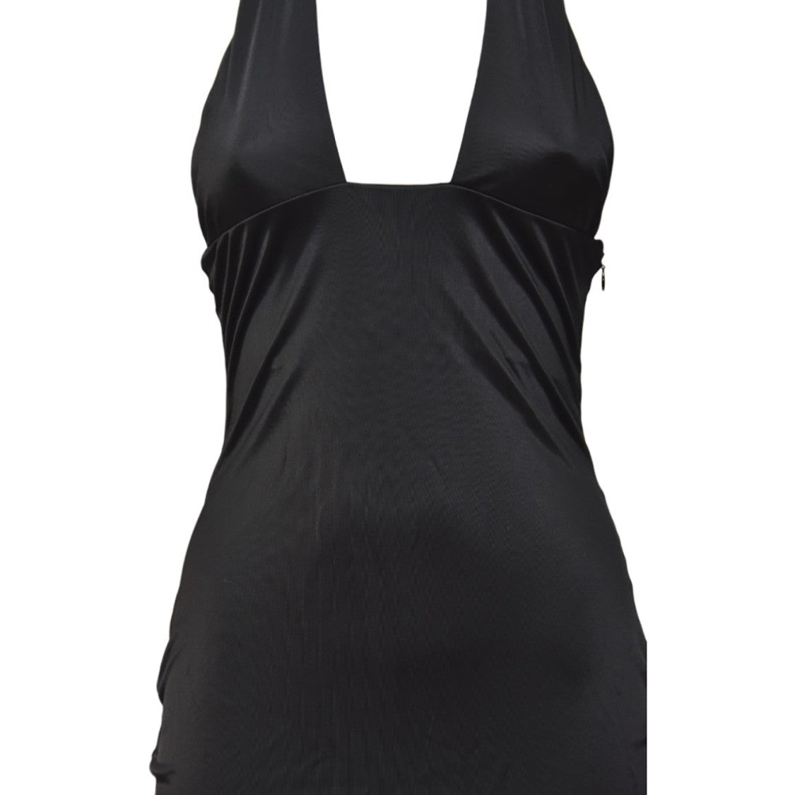 Dsquared2 Black Viscose Jersey Dress With Neckline
