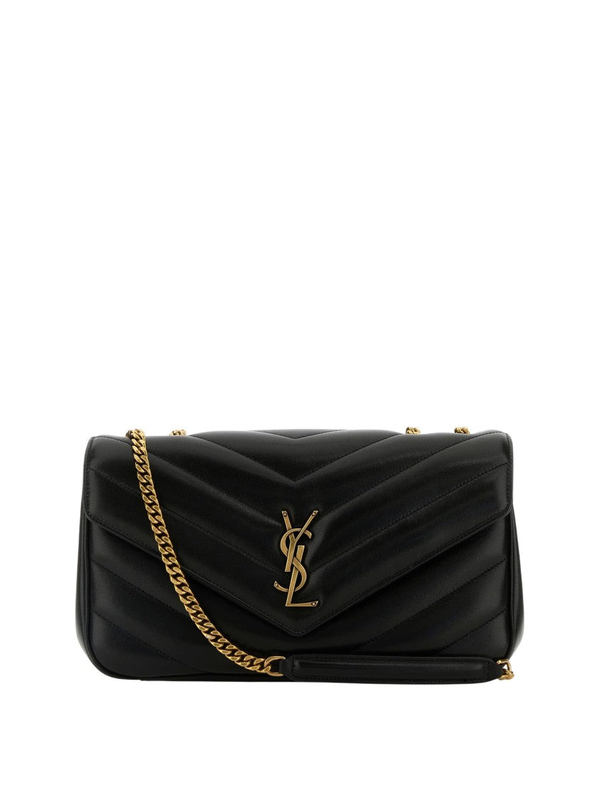 Saint Laurent Quilted Medium Shoulder Bag With Adjustable Chain Strap