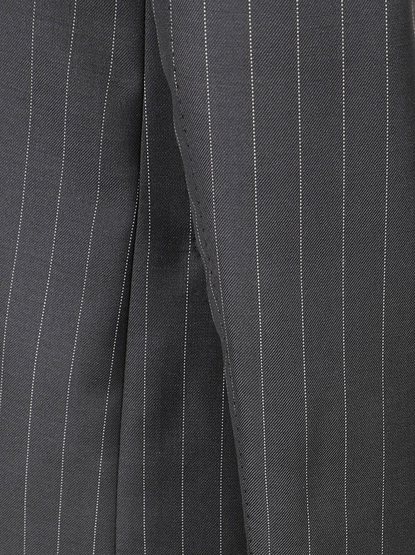 Tom Ford Tailored Grey Pinstripe Jacket With Notched Lapel