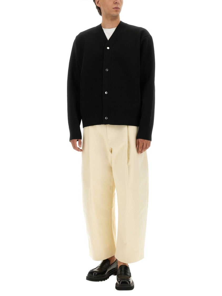 Jacquemus Boxy Black Cardigan With V-Neckline And Button-Down Front