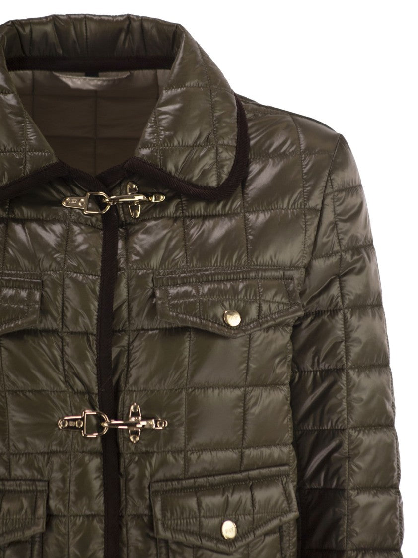 Fay 3 Hooks In Technical Checkered Fabric