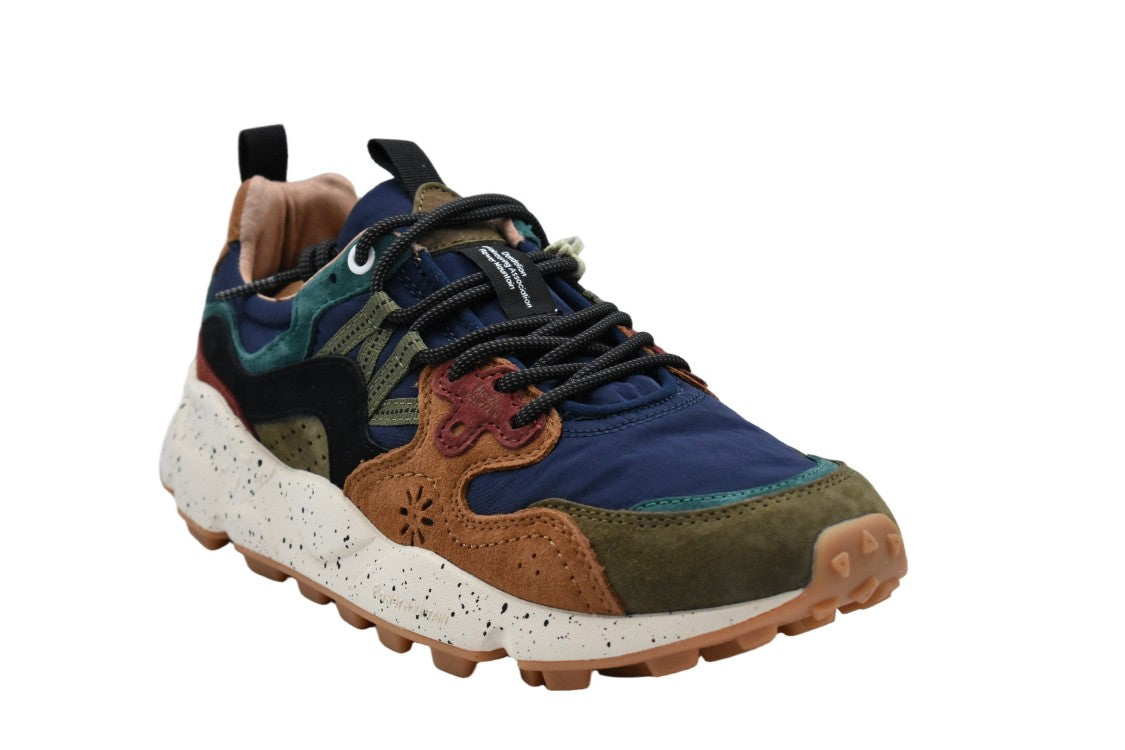 Flower Mountain Deep Mud-Navy-Brown Low Shoes