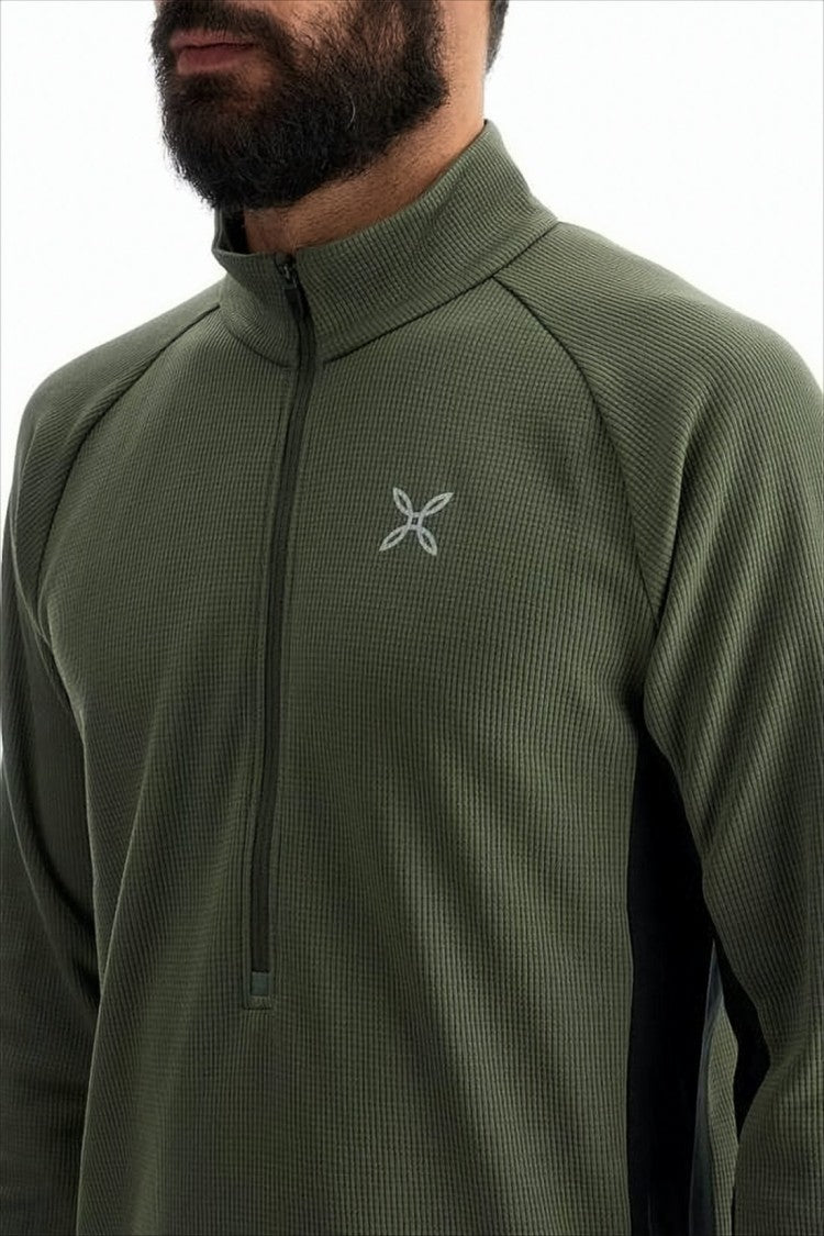 Montura Textured Long-Sleeve Top With Half-Zip And High Collar