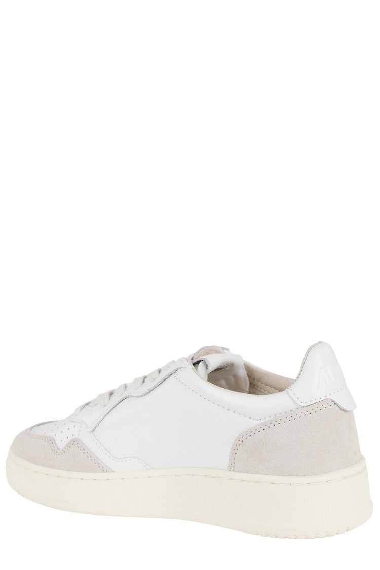 Autry White Medalist Low Suede Leather Sneakers
