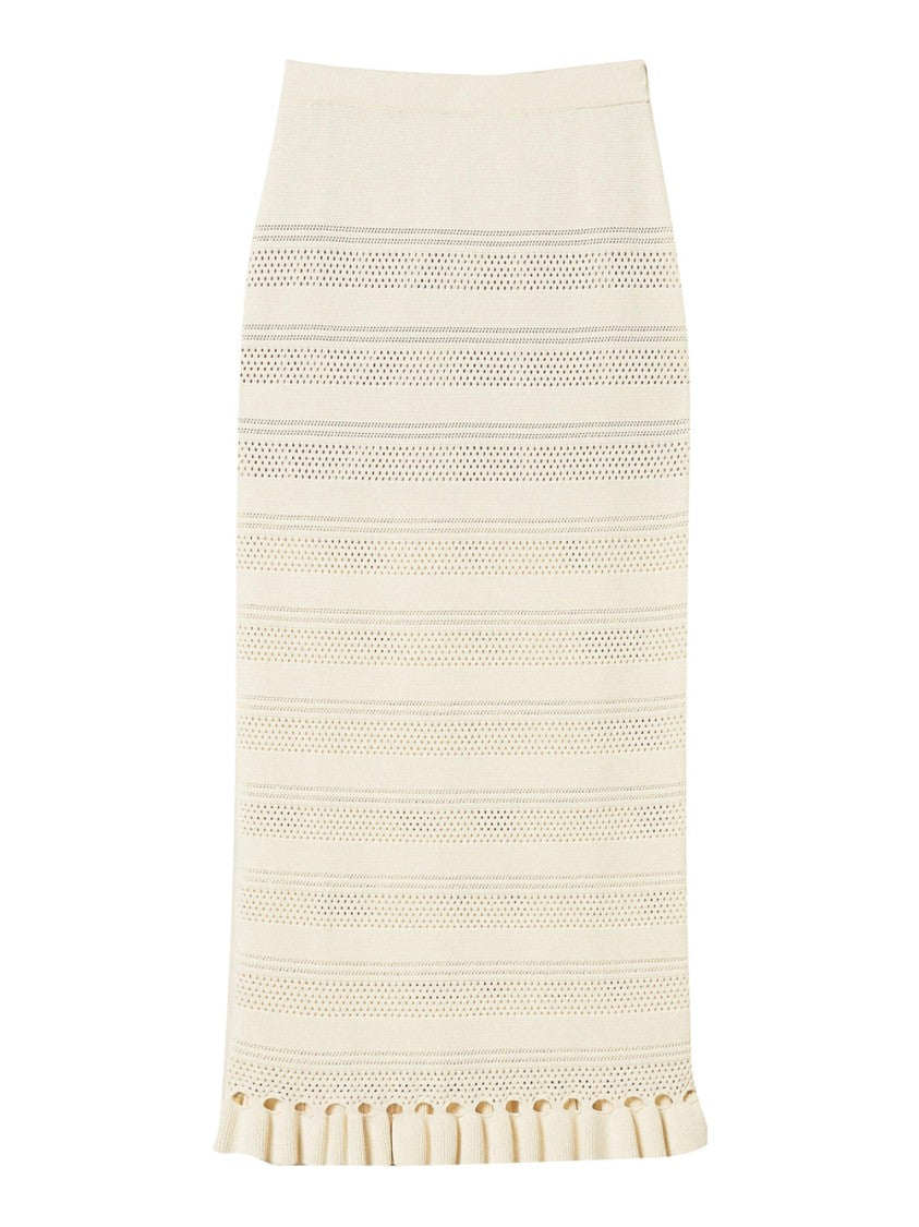 Twin-Set Knit Skirt With Punched Detailing