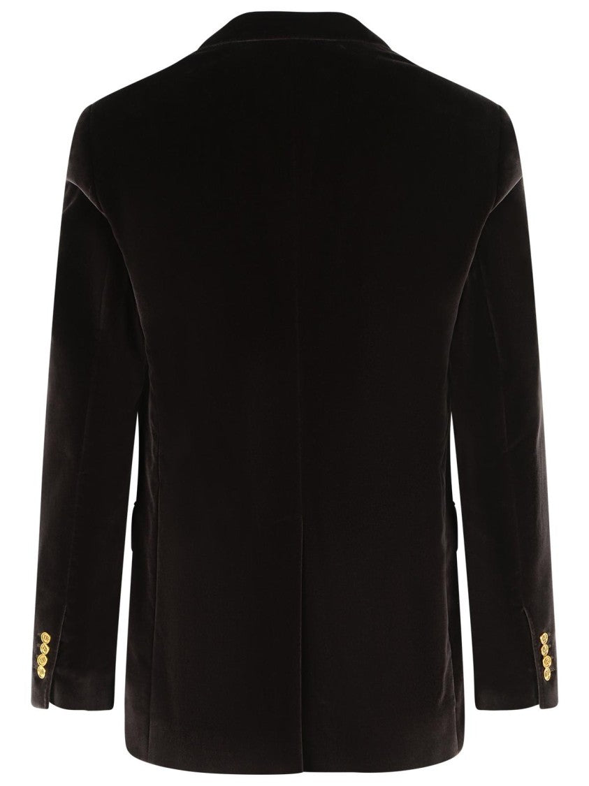 Dolce & Gabbana Brown Polyester Blazer