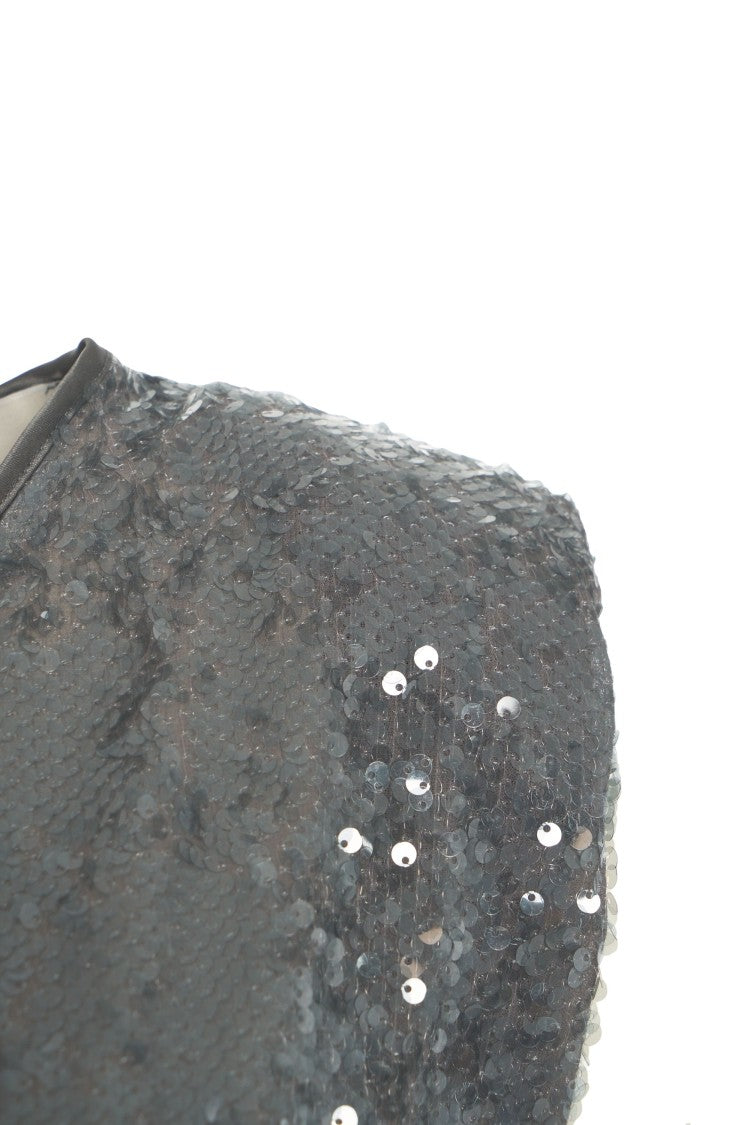 Jucca Sequined Sleeveless Top With Modern Fit