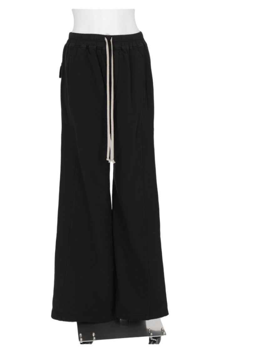 Drkshdw By Rick Owens Black Wide-Leg Snap Button Formal Pants
