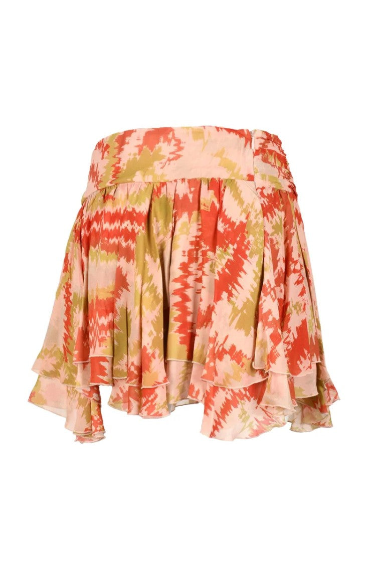 Dondup Mini Skirt Voile - Orange/Pink