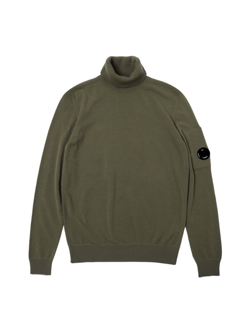 C.P. Company Lens Logo Patch Turtleneck Sweater
