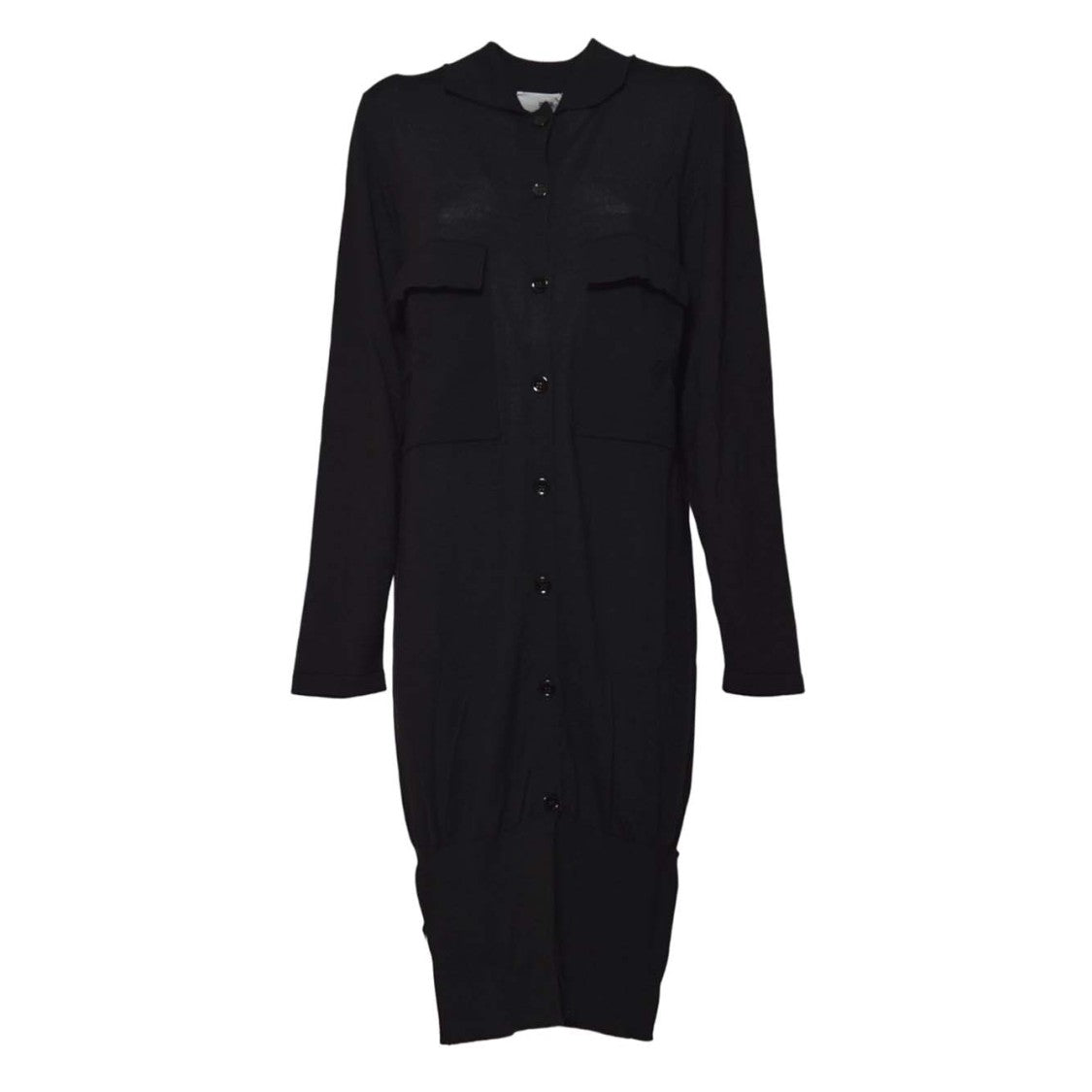 Solotre Classic Black Knit Sweater With Relaxed Fit