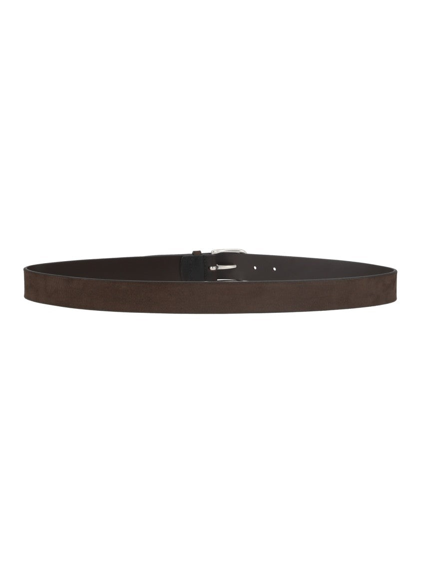 Claudio Orciani Nabucco Silver-Buckle Smooth Calf Leather Belt