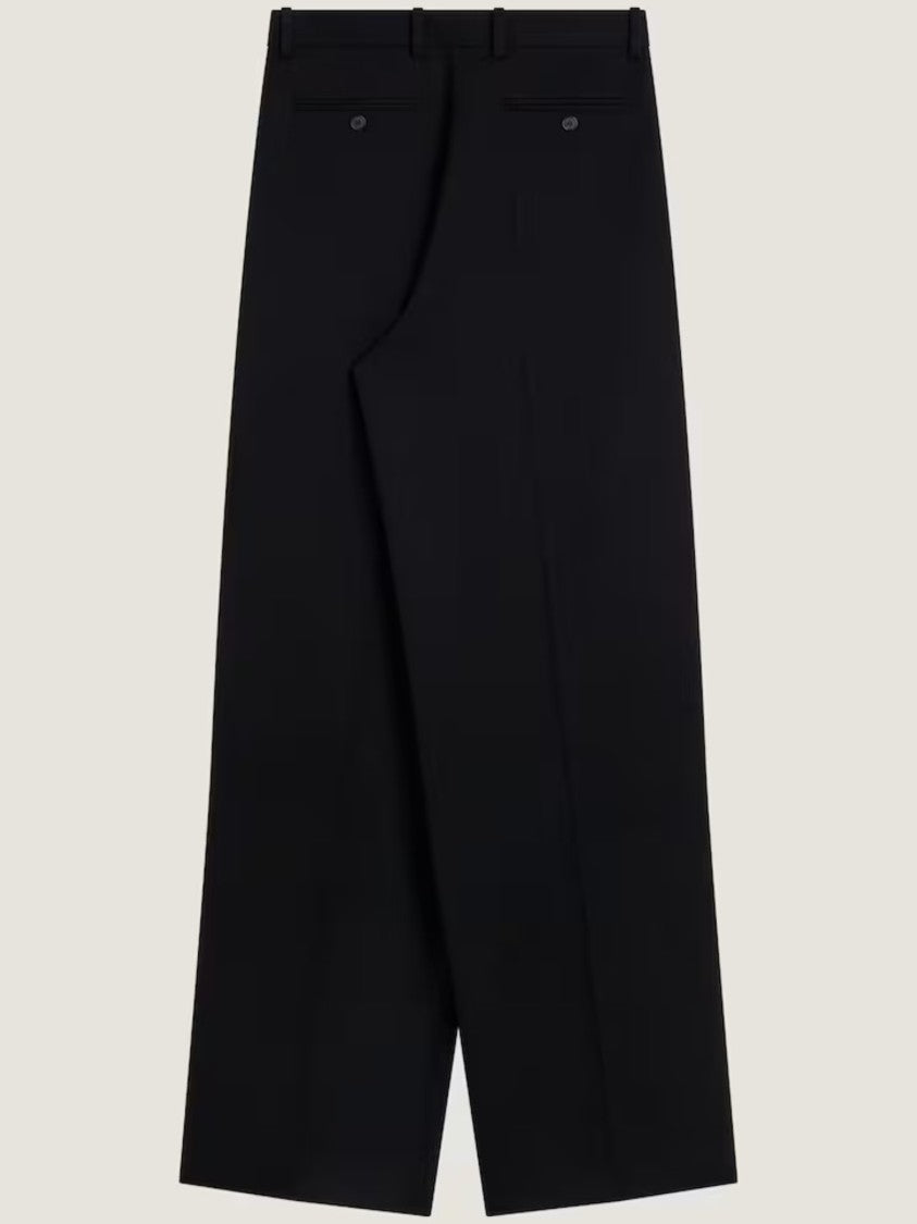 Givenchy Double Pleat Wide-Leg Wool Pants