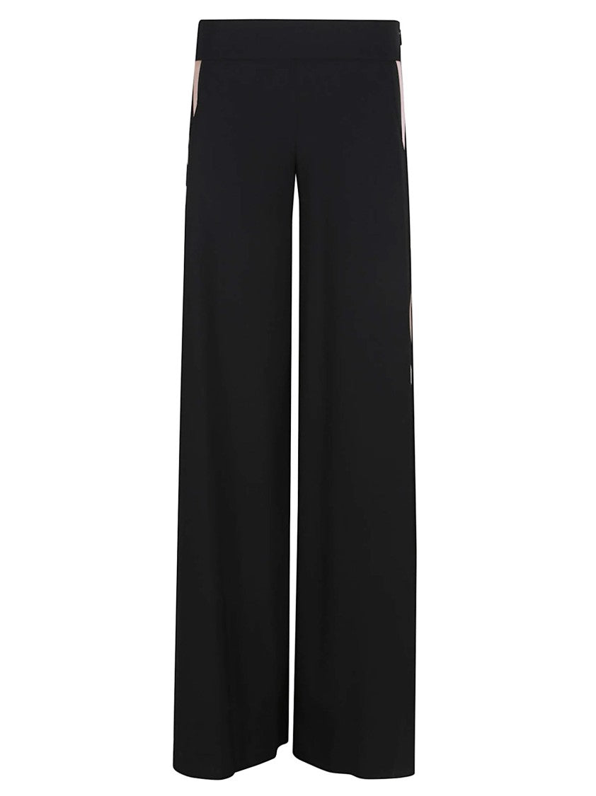 Emilio Pucci Wide-Leg Trousers In Virgin Wool And Silk
